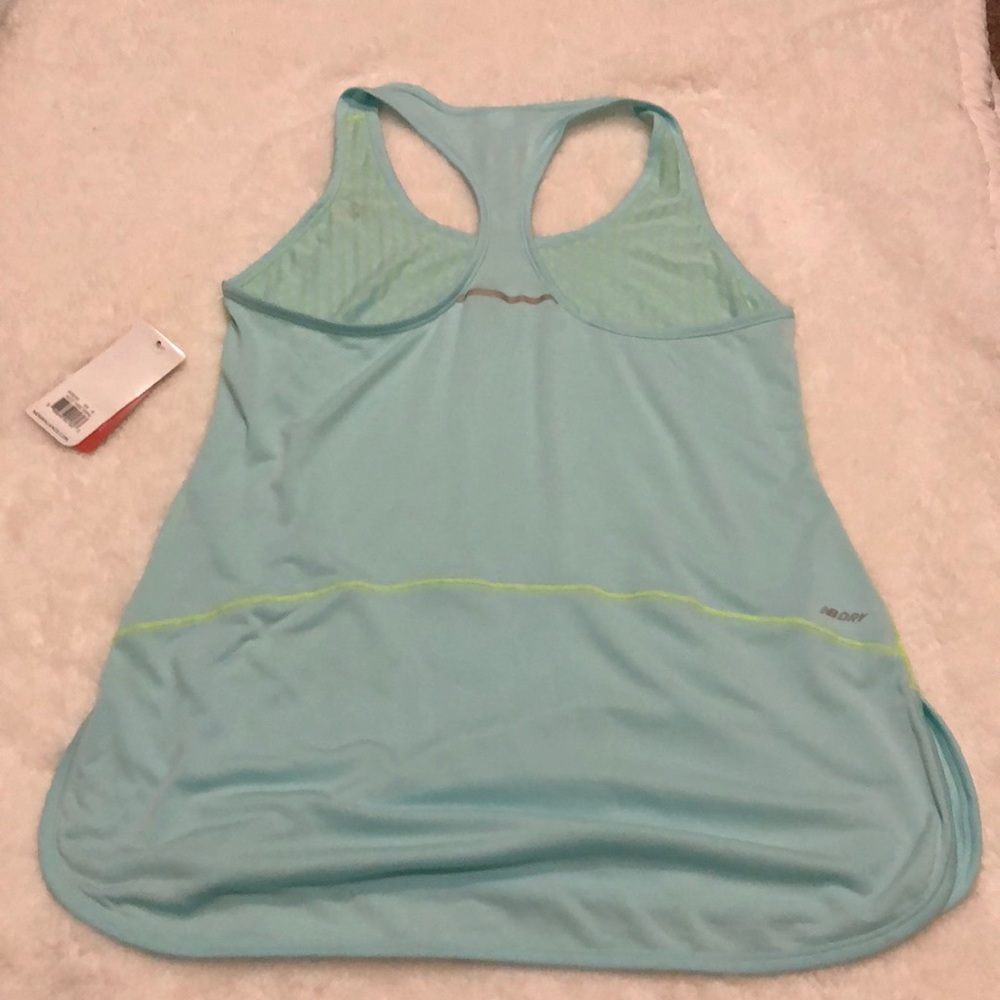 NWT Teal New Balance Graphic Racerback Tank M US
